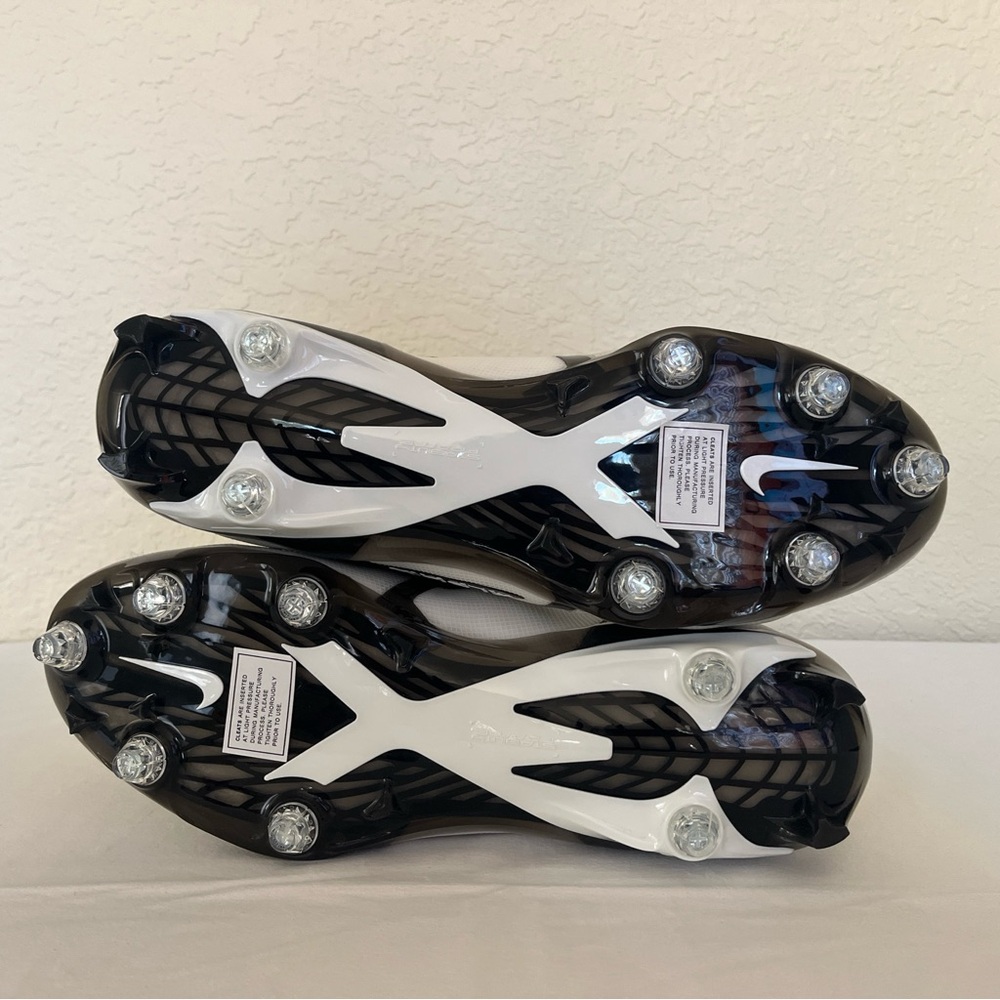 Nike Alpha Menace Elite 3 Flyknit Ghost Men 14.5 White and Black Football Cleats - Picture 8 of 14